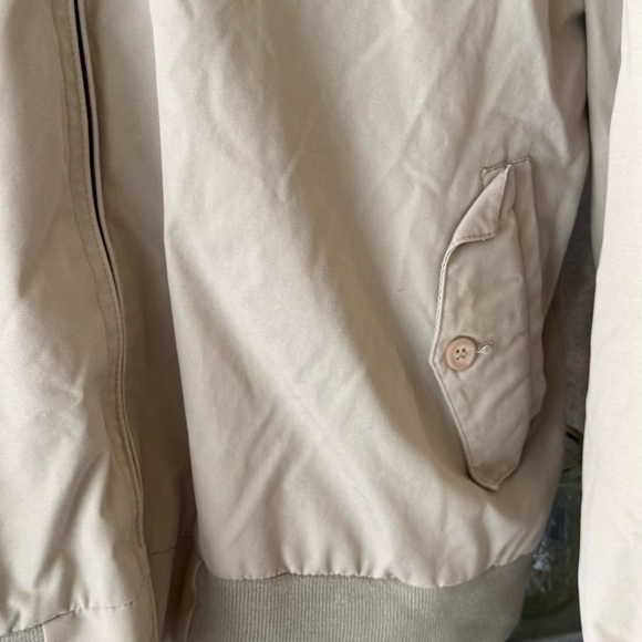 *VINTAGE* IZOD LACOSTE Plaid Lined Full Zip khaki Jacket - Size Large - Picture 5 of 10